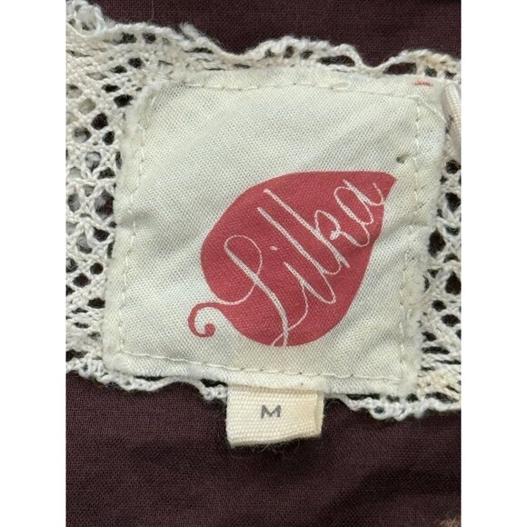 Lilka Hazan Anthropologie Moto Jacket Knit Sleeves Sweater Brown Cream Size M - Picture 5 of 10